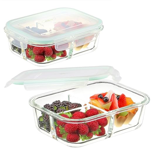 Vidrio Alimentos Contenedores 3 Compartimentos - Envases de Vidrio ...