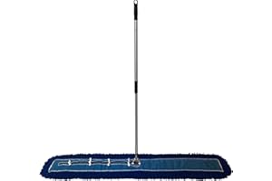 DIRECT MOP SALES, INC. Ultimate Dust Mop Kit: Industrial-Grade Performance, Heavy-Duty Frame, Telescopic Handle - Blue 60 Inch