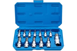 QNKAA Hex Bit Socket Set Premium S2 Alloy Steel | 13-Piece Metric 2mm - 14mm Allen Socket Kit