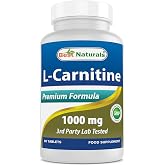 Best Naturals L-Carnitine 1000mg 60 Tablets (60 Count (Pack of 1))