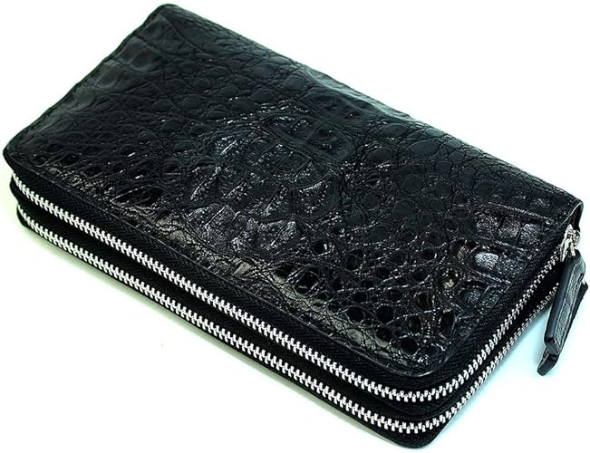 Amazon ゴダン Godane クロコラウンドダブルジップ長財布 バイカー ロングウォレット ブラック ブランド Spcw8055 Bk 財布