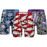 PSD Underwear Men's Boxer Briefs Money Design – Comfortable Stretch, Moisture-Wicking, Standard Length, Multipack and Single