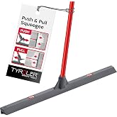 Tyroler Floor Squeegee Heavy Duty 24" | Floor Squeegee for Concrete Floors | | Heavy Duty Squeegee for Floor | 55" 4 Part Handle Squeegee Broom for Deck, Patio, Tiles, Marble, Garage, Shower, Window