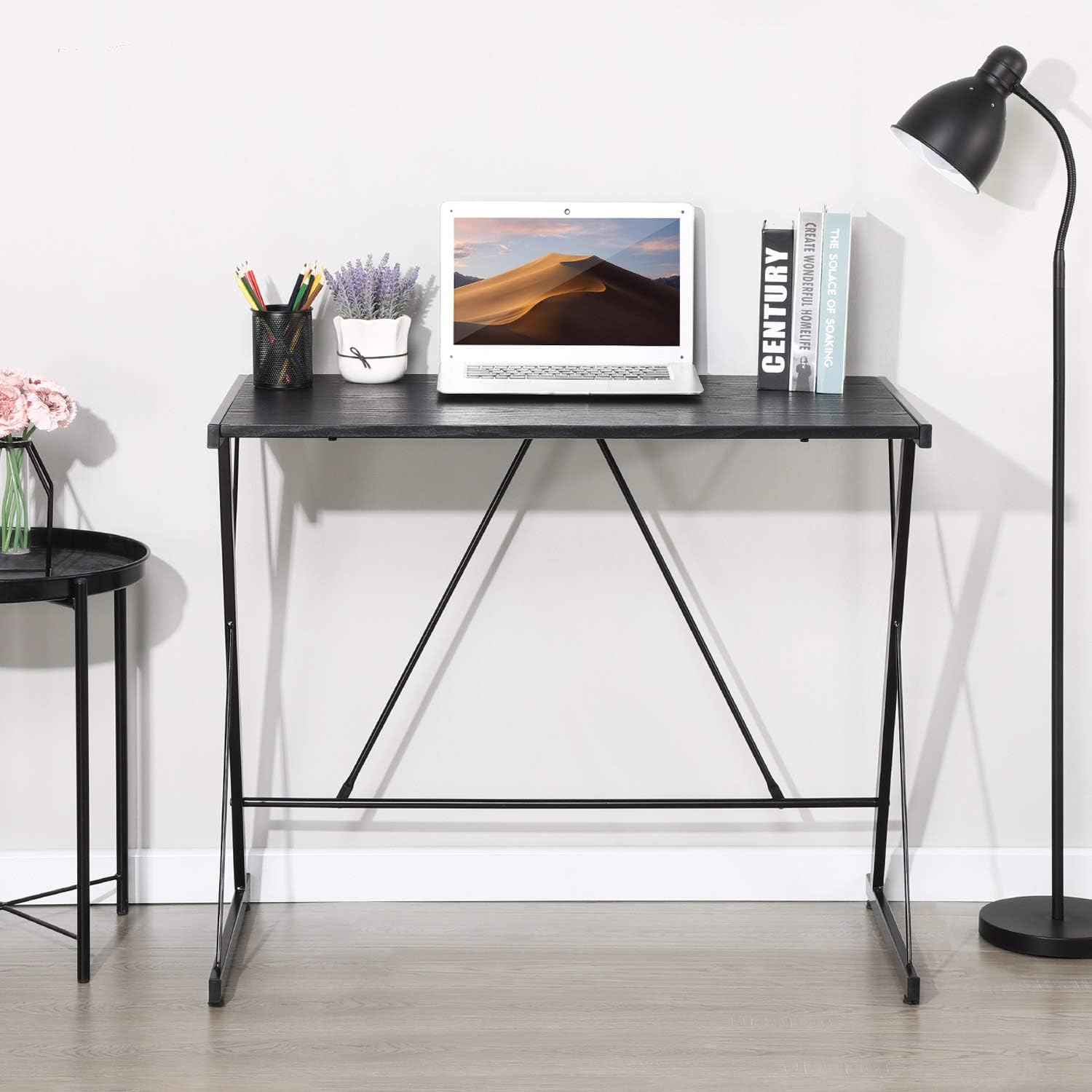 GreenForest Small Computer Desk Simple PC Laptop Study Table Writing Workstation for Home Office, Easy Assembly, Black: Kitchen & Dining
