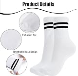 Zuimei 6 Pairs Women's Sport Socks Cotton Ankle Crop Breathable Multipack White view 4
