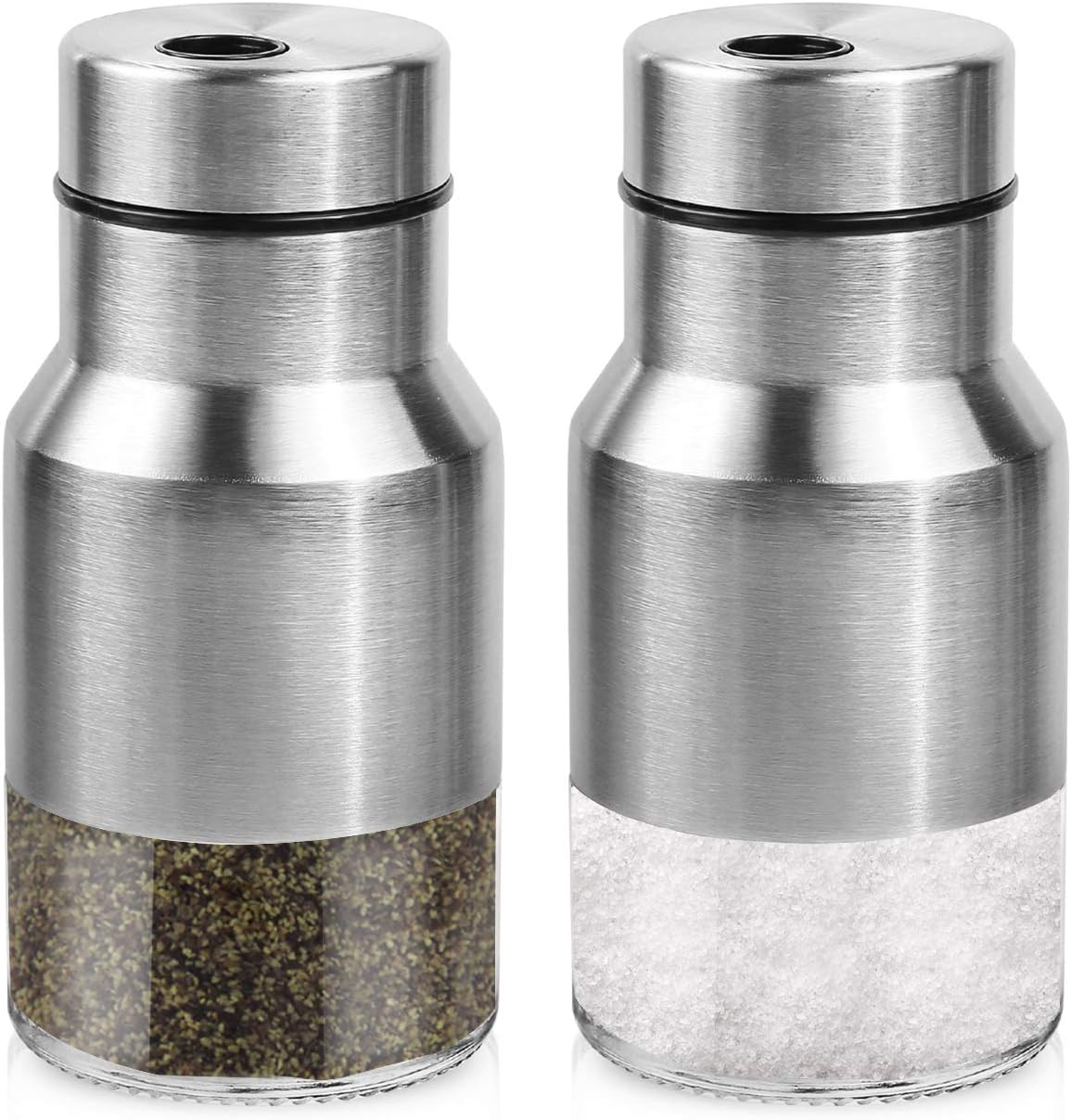 MYOLDSX Salt and Pepper Shakers Set with Adjustable Pour Holes