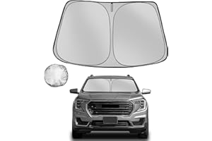 Fonowka Windshield Sun Shade for 2018-2025 GMC Terrain Foldable Sun Sunshade for Car Front Window Blocks UV Rays and Heat Automotive Interior Protector Custom Fit Accessories