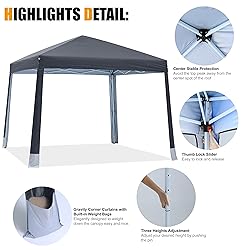 COOSHADE 10x10Ft Easy Pop-up Canopy Tent Instant
