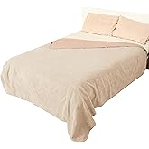 Catalonia Waterproof Fleece Blanket for Couch, Reversible Baby Pet Doggy Pee Proof, Bed Sofa Cover Furniture Boat Mattress Protector, Large (Camel+Taupe, 60x80 inch)
