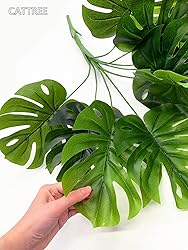 CATTREE Fake Plants, 28" Tall Faux Tropical Palm