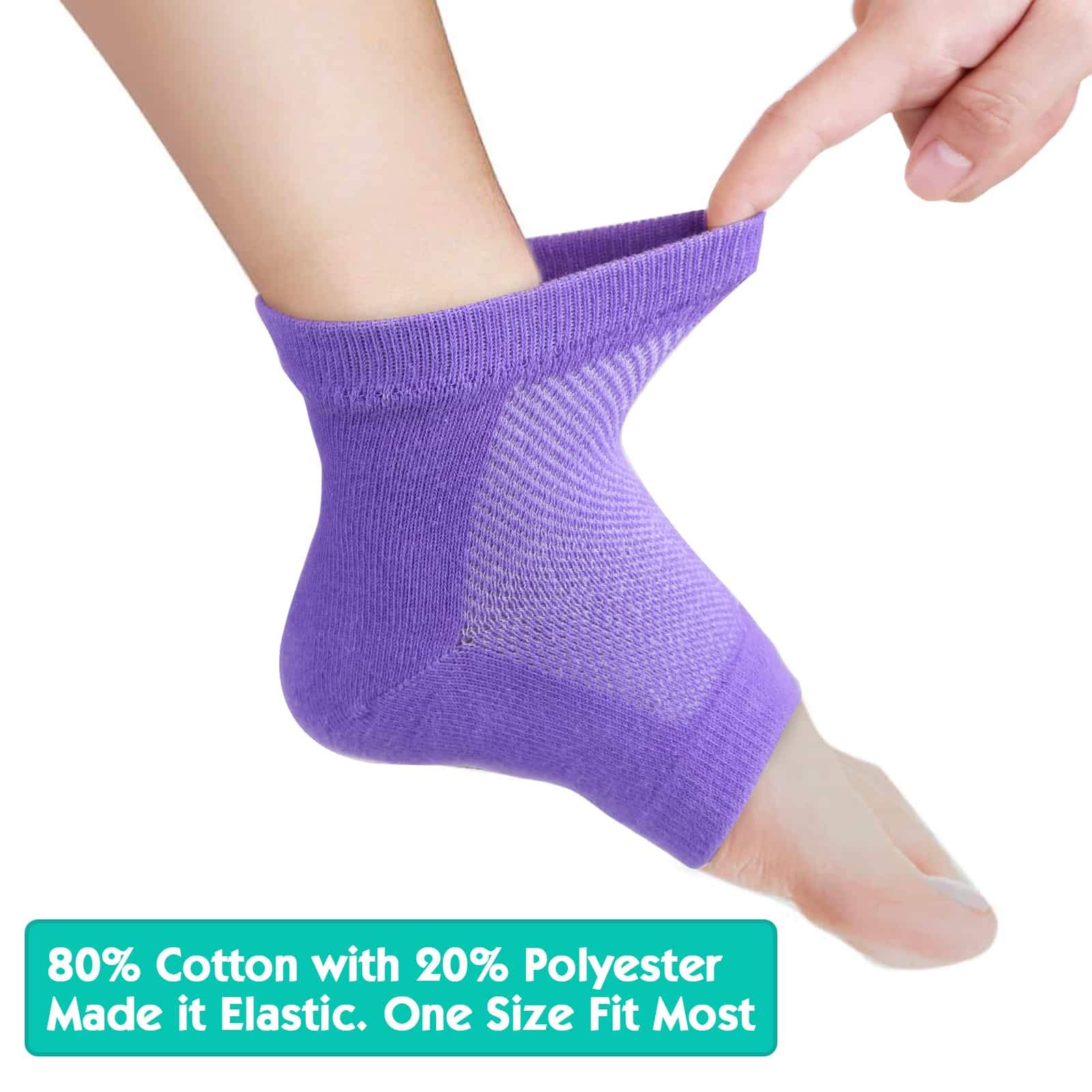 selizo Selizo 6 Pairs Heel Moisturizing Socks Open Toe Socks Cracked Gel Heel Socks Foot Toeless Heel Repair Socks for Women Dry Hard Cracked Feet, 6 Colors