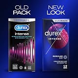 Durex Intense Condoms - Pack of 12 - Stimulating Gel & Ribbed & Dotted view 3