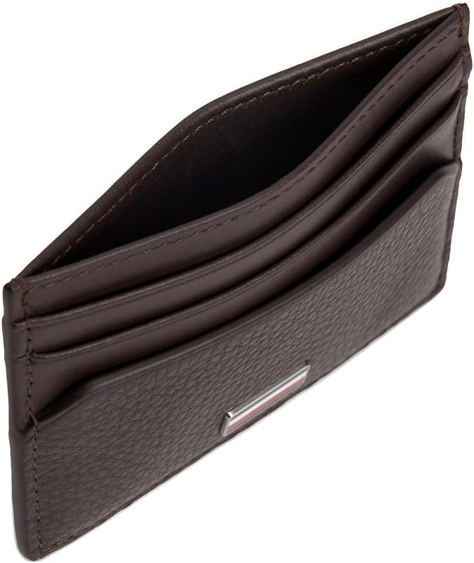 Porte-Cartes pour Homme Th Central CC Holder Am0am14494, Marron (Grain de café), Taille Unique