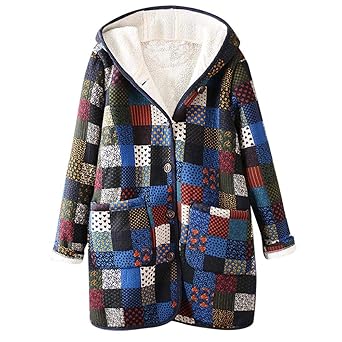 Plot Kapuzenjacke Damen Groß Größe Outwear Winter Parka Lange Wintermantel Warm Mantel mit Kapuze Winterjacken