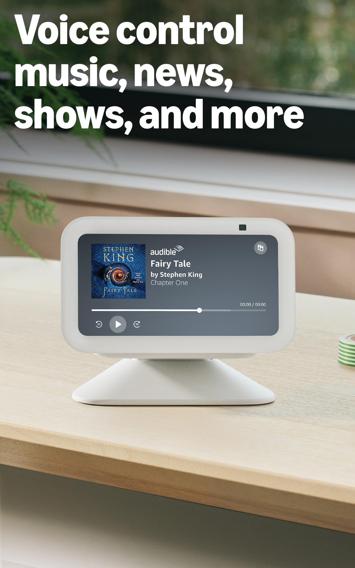 Amazon Echo Show 5 (newest model), Smart display with Alexa+ Early Access, 2x the bass and clearer sound, Glacier White