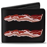 Buckle-Down Men's PU Bifold Wallet-Bacon, Multicolor, 4.0" x 3.5"