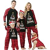 CIYCUIT Family Christmas Pajamas Matching Sets – Buffalo Plaid Holiday PJs for Men, Women, Kids, Baby & Dog