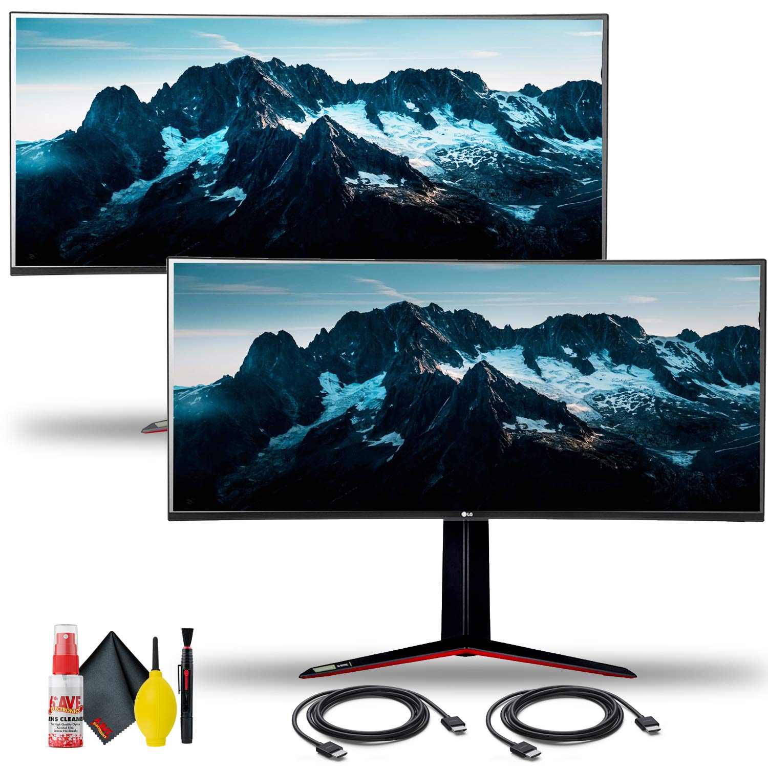 LG Ultragear 34GN850-B 34" 21:9 Curved 160 Hz Adaptive-Sync HDR IPS Gaming Monitor + HDMI Cable and 