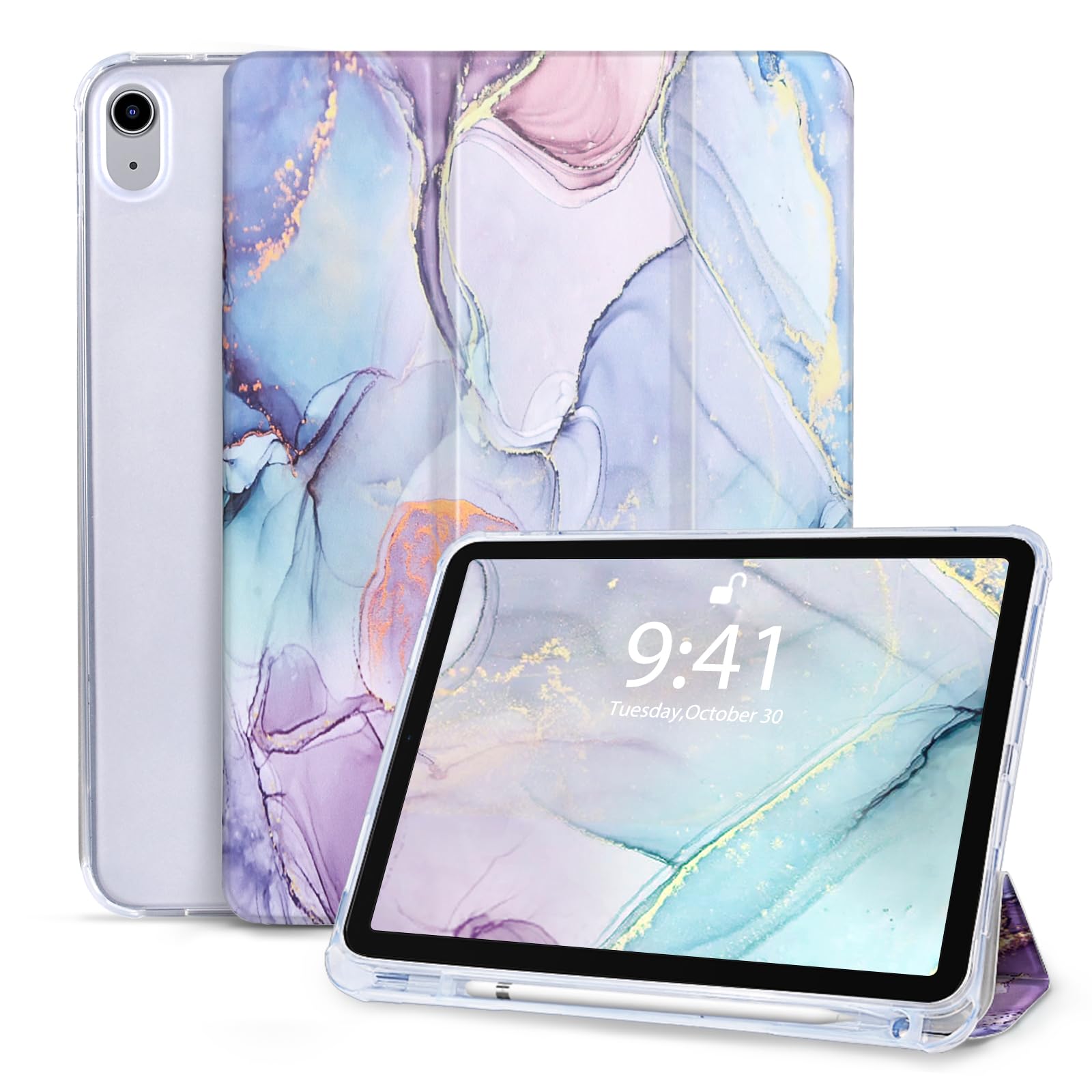 Vozehui 10.9 inch Case for iPad (A16) 11th Generation 11 Inch 2025&iPad 10th Generation Case 2022 with Pencil Holder,Tri-fold Stand Slim Lightweight Protective Case Smart Cover with Auto Sleep Wake — image 1