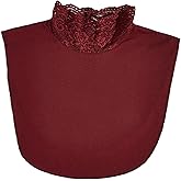 Eyibenlilan Lace Mock Neck Detachable Collar for Women, Soft Breathable Fake Dickey Collar