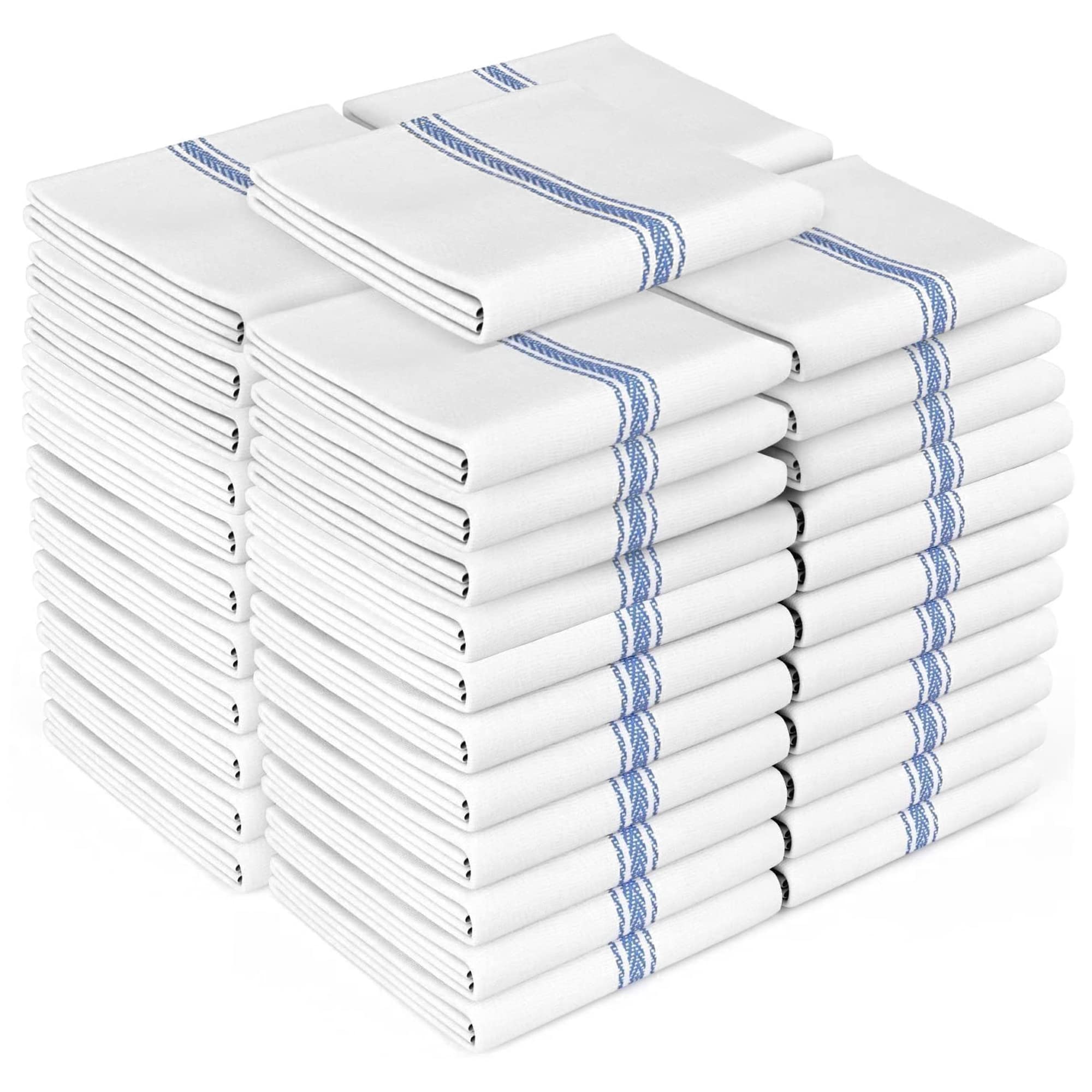 Zeppoli Classic Kitchen Towels - 45 Pack 100% Natural Cotton Kitchen ...