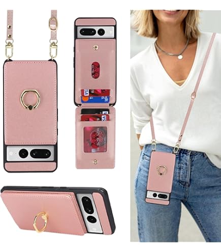 Lucyliy Compatible Con Google Pixel 7A Funda Flip PU Cuero Señoras Sección Diseño Multifuncional Contiene Ranuras Para Tarjetas Púrpura