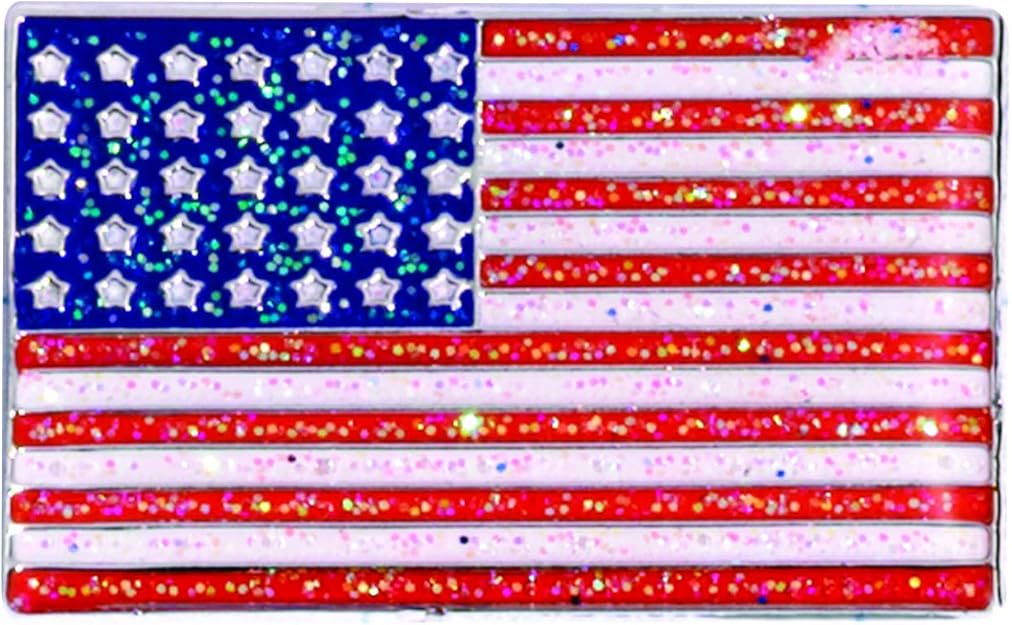 TCDesignerProducts American Flag Glitter Award Lapel Pin