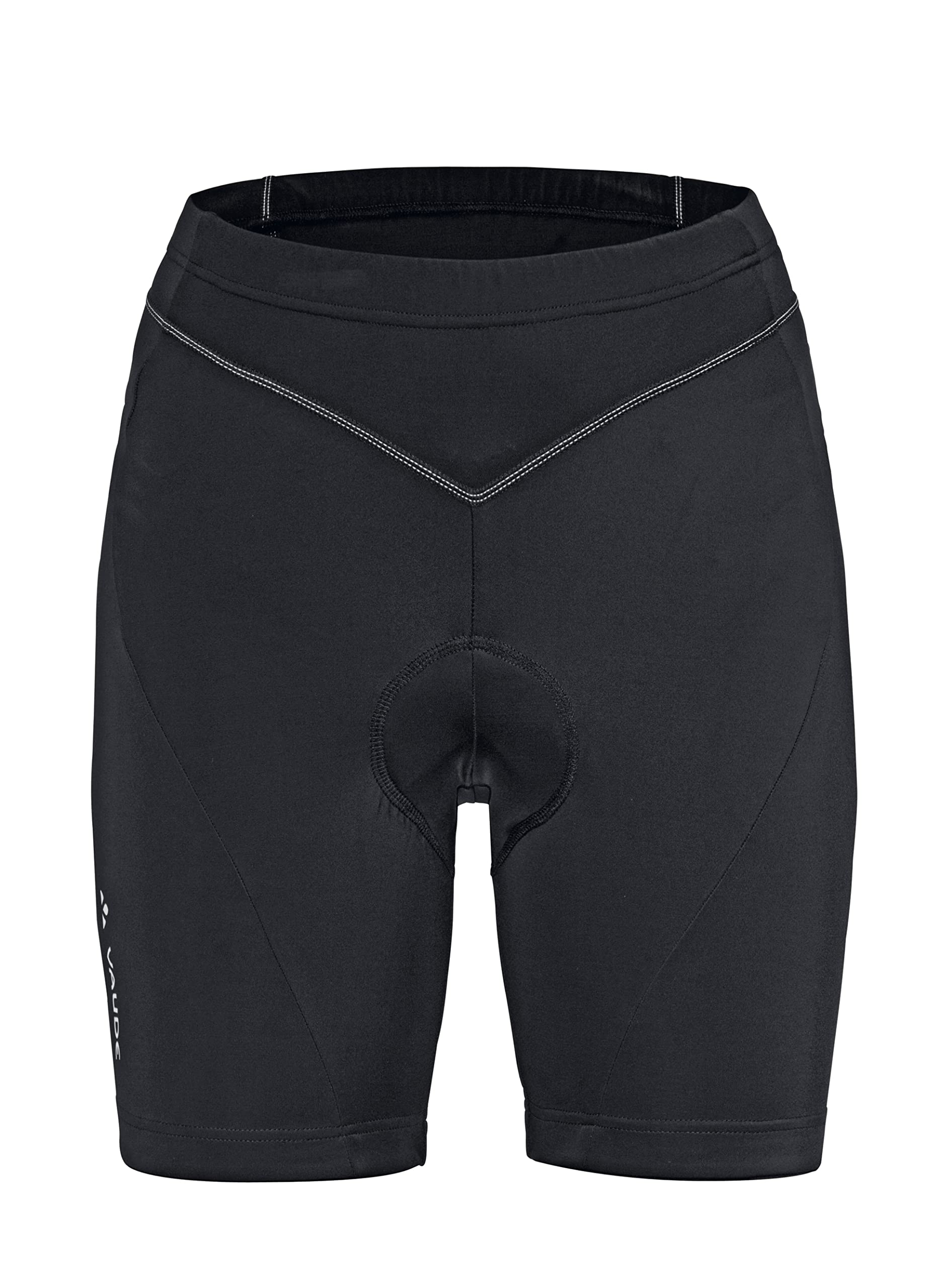 VAUDE Women's Active Pants, Funktionelle Radhose, atmungsaktiv, elastisch, schnelltrocknend, Funktionelles Sitzpolster, Passform: Slim fit, Black Uni, 40