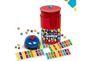 Color Line Board Games, Bingo Game Set, 90 Beads & 6 Code Cards 1 Bell & Beads Can, Fun Fast Bead Grabbing Two-Player Game, X