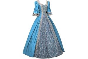 GOFLIC Women's Victorian Rococo Dress 18Th Century Dress Renaissance Medieval Costume Party Masquerade Queen Lace Ball Gown
