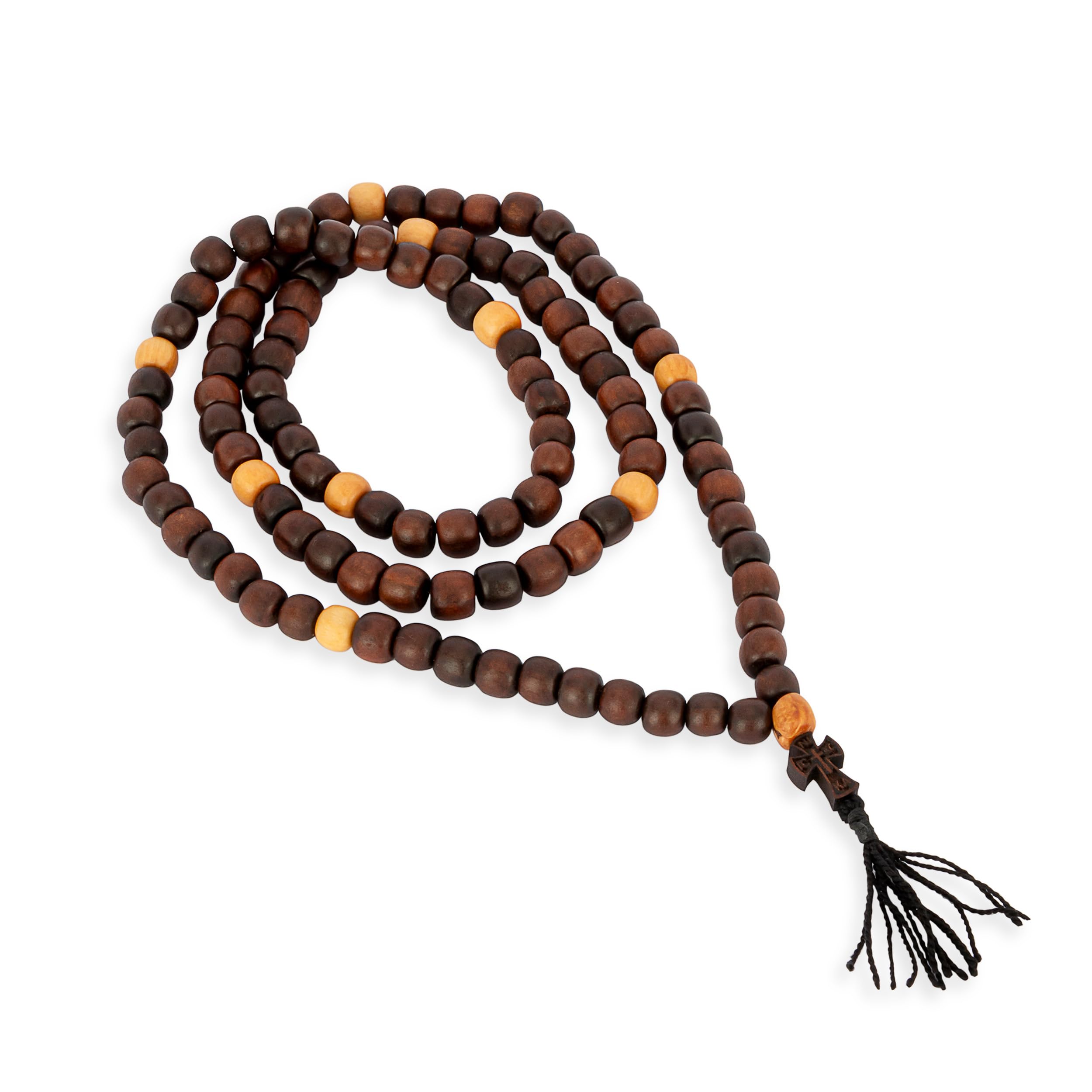 NKlaus Rosary Boxwood 100 links handmade prayer chain new 1153