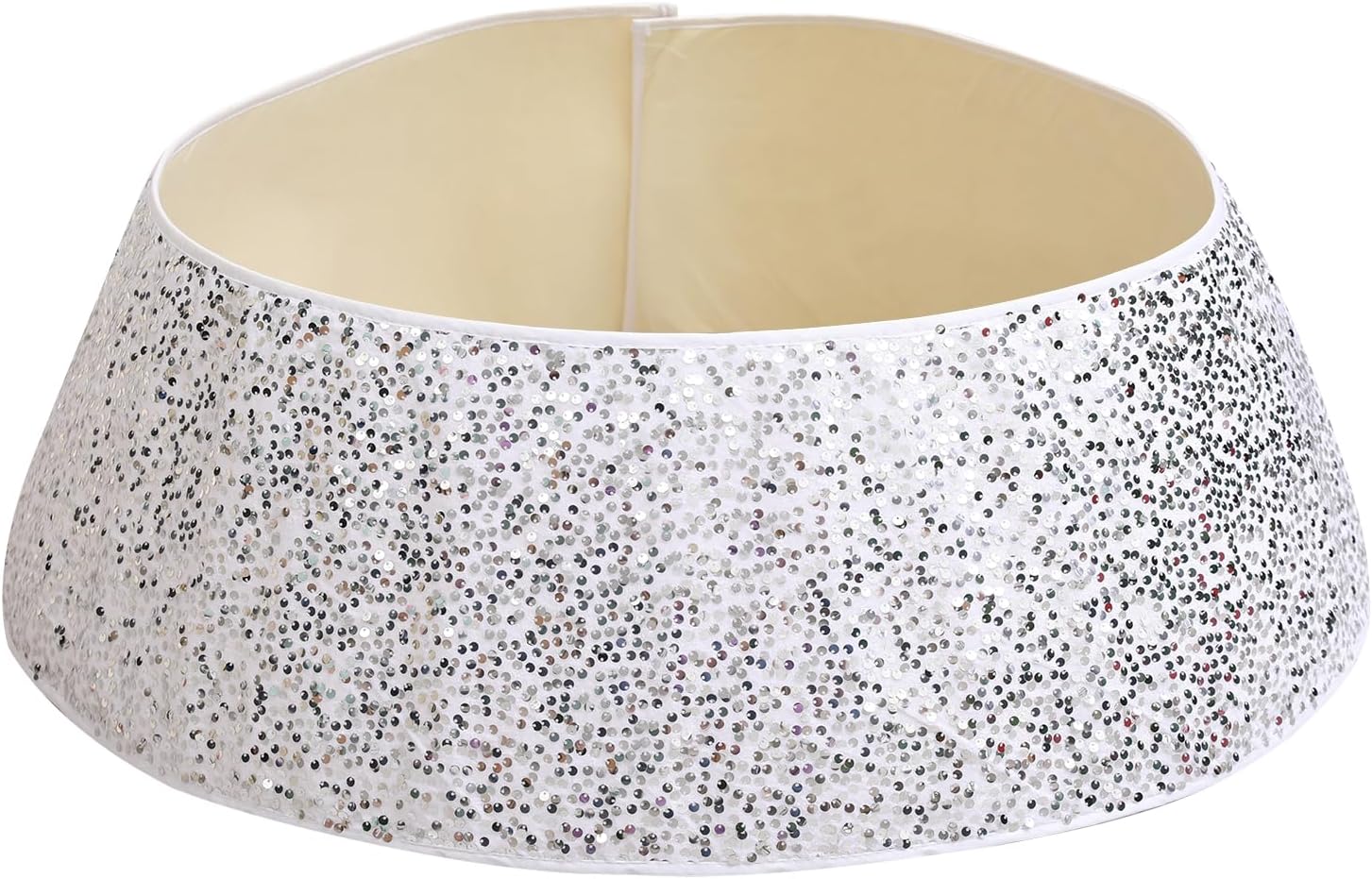 Tree Stands - Christmas Tree Collar, Foldable Square Christmas Tree Ring, Christmas Tree Base Hexagonal Stand, Christmas Tree Ring Collar for Xmas Tree Home Party Decor (White)