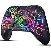 ZRZLMVP Wireless Switch Controller for Nintendo Switch/OLED/Lite/Switch 2, 1000mAh Rechargeable Pro Controllers with 9 Colors LED Light, Switch Remote Control Gamepad with Turbo, Vibration,6-Axis Gyro