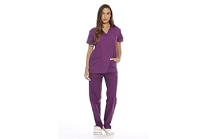 Just Love Women's Six Pocket Medical Scrubs Set (V-Neck with Cargo Pant)