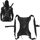 Elifinds Katana Sword Belt Anime Leather Holder White Cosplay Accessories Adjustable Sheath Scabbard Holster for Demon Slayer