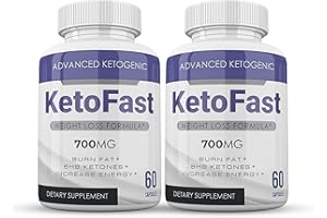 ADVANCED LIFE SCIENCE (Official) Keto Fast 700, Strong Advanced Formula, 1300mg, Made in The USA, (2 Bottle Pack), 60 Day Supply