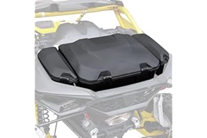 SAUTVS Poly Water Resistant Large Capacity Rear 96L Storage Cargo Trunk Box & 13.5L Side Cargo Storage Boxes Set for Can-Am Maverick R MAX X RS 2024+ Accessories (3PCS, Replace #715007182, 715007372)