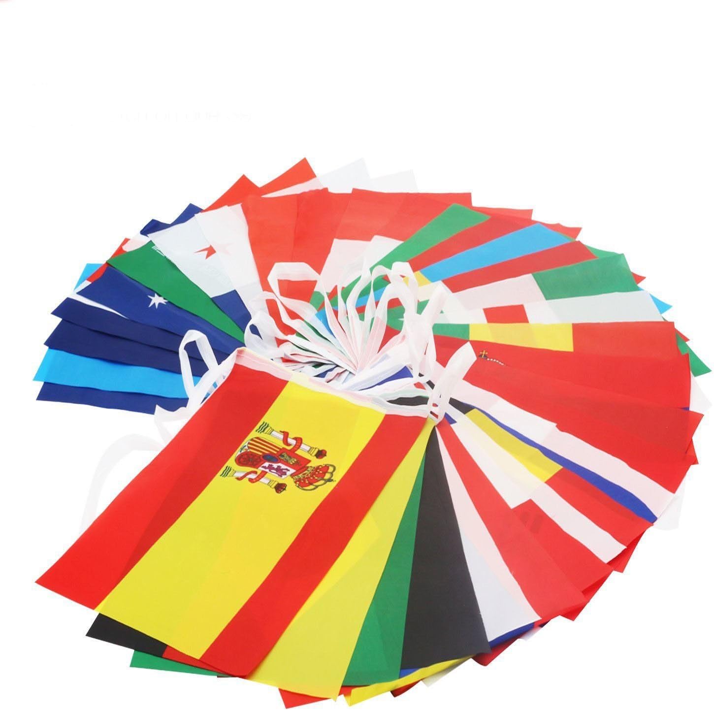Fabric Bunting 10m/33ft For 2022 FIFA World Cup With 32 Teams National Flags Football Soccer Sports Event Banner Party Decorations - Image 4