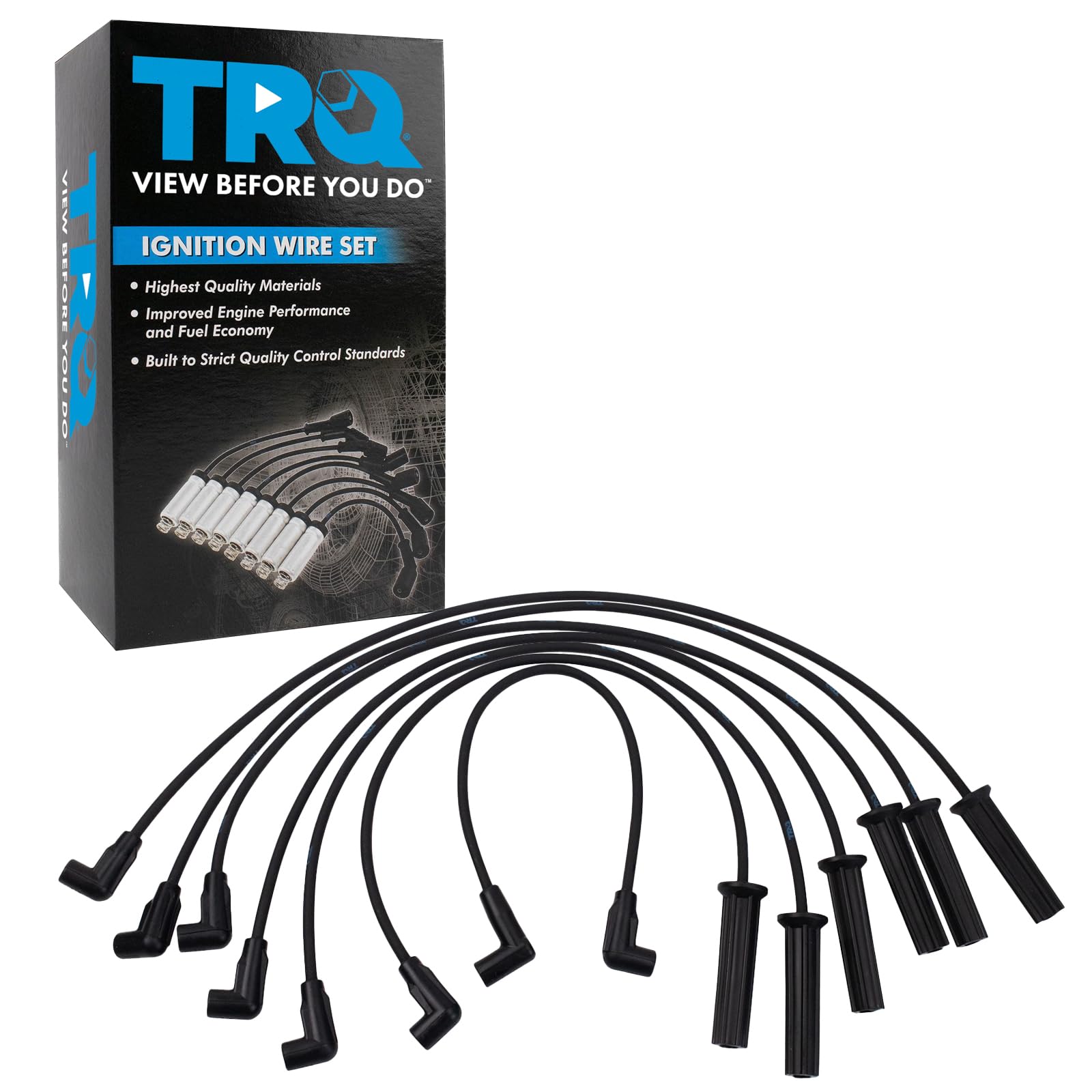 TRQ Spark Plug Wire Set Compatible with 1985-1993 Buick Chevrolet GMC Oldsmobile Pontiac