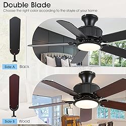 Surtime 44“Ceiling Fans with Lights-Low Profile