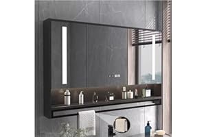 Bathroom Mirror Cabinet,led Medicine Cabinet,Medicine Cabinet with Double Mirror Doors, Bathroom Wall Cabinet, Modern Over Th