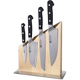 ZWILLING Pro Magnetic Knife Block Set - Made in Germany - 5 Piece, Birchwood Block