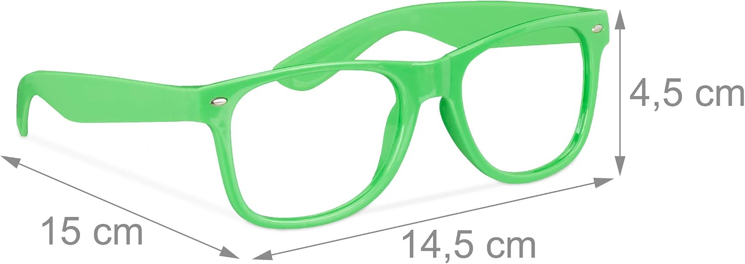 Relaxdays Party Glasses, Set of 4, Funny, Carnival, Halloween, Festival, No Lens H x W x D 4.5 x 14.5 x 15 cm, Colourful - Image 5