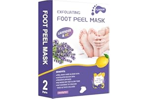 FUNNIR Foot Peel Mask Exfoliant for Peeling Off Calluses, Natural Exfoliator for Callus, Dry Dead Skin, Repair Rough Heels (2 pairs)