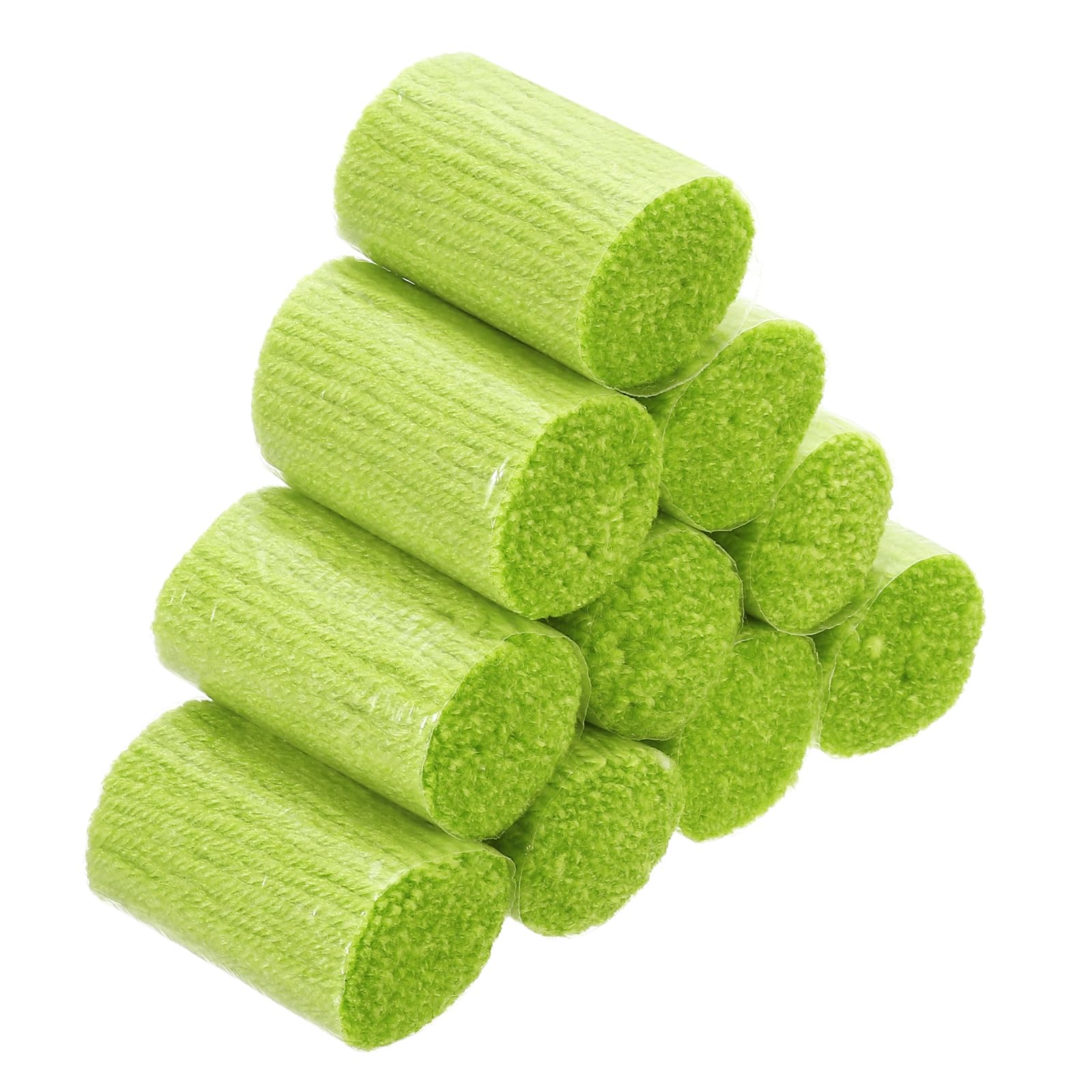 Patikil 10 Rolls Latch Hook Kit, Precut Yarn for Hook Rugs, Crochet Bundles - Light Green