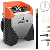 ETENWOLF Zephyr S5 Heavy-Duty Tire Inflator Portable Air Compressor, 160PSI &15600mAh Cordless Air Pump with LED Light for Car Tires, Bike, Motorcycle, Balls, Pickups (Vivid Orange)