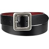 Levi's womens Two-in-one Reversible Square Statement Buckle Casual Belt