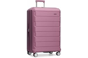 Traveler's Choice Pagosa Indestructible Hardshell Expandable Spinner Luggage, Mauve, 30-Inch Large