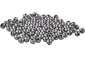 JUIFUTIME - 100pcs Tungsten Slotted Beads, Fly Tying Beads, Fly Fishing Beads, 3 Colors /5 Sizes for Fly Fishing
