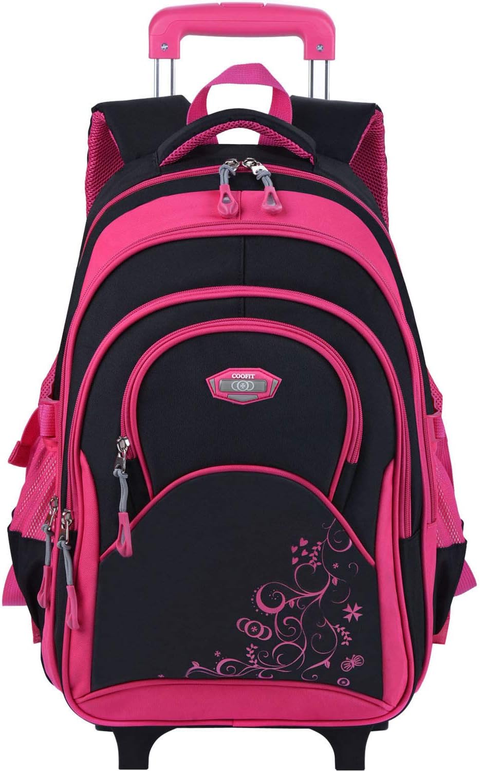 COOFIT Kids Trolley Backpack Girls School Bag Children’s Backpack Rolling Backpack with Wheels